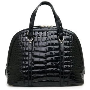 Gucci Crocodile Leather Handbag Black
